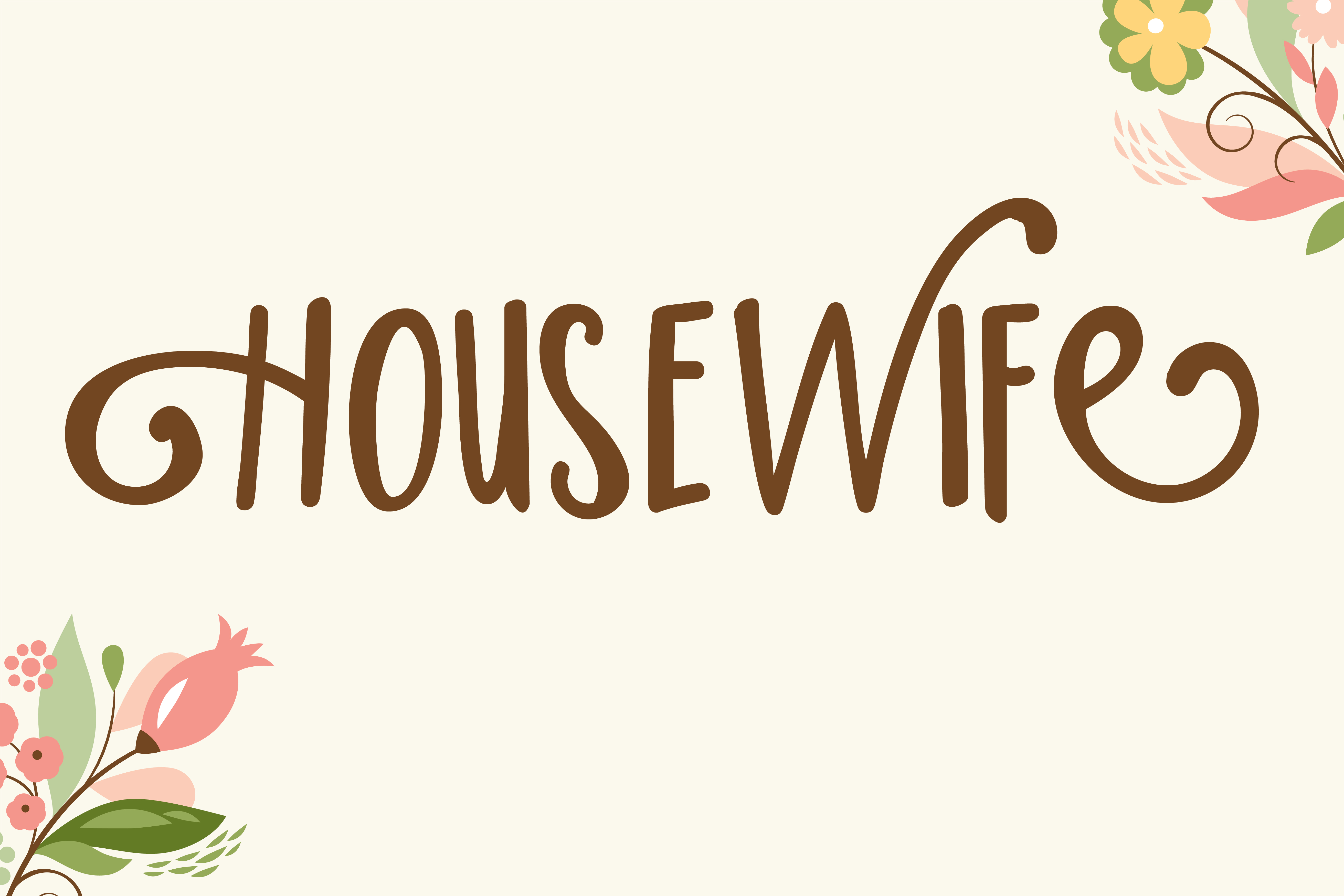 Housewife: A Whimsical Font for Creative Expression