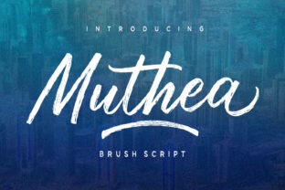 Muthea: A Handmade Brushed Texture Font for Creative Expression